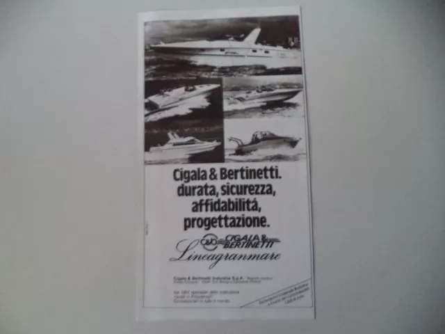 advertising Pubblicità 1981 CIGALA E BERTINETTI - SAN BENIGNO CANAVESE