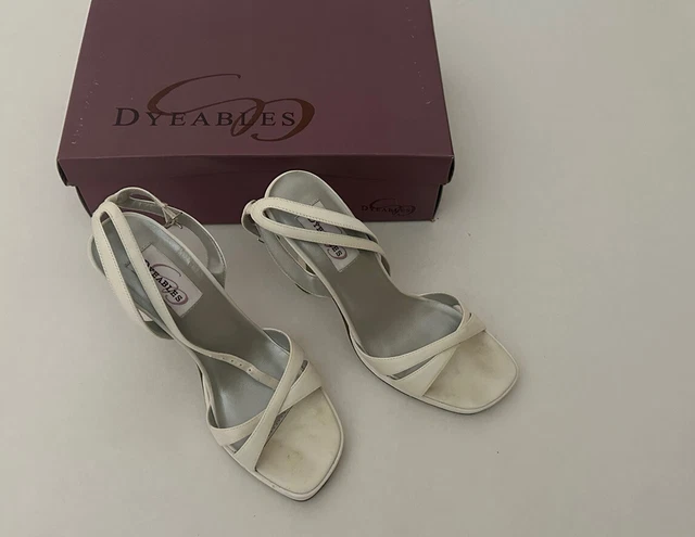 Scarpe da sposa/matrimonio tintive - raso bianco - UK taglia 5