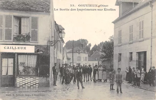 Cpa 60 Gouvieux / La Sortie Des Imprimeurs Sur Etoffes