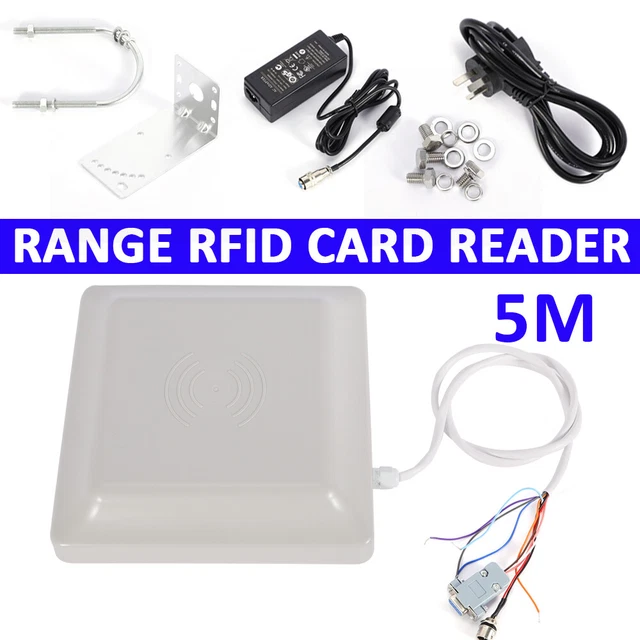UHF RFID Long Range Card Reader for Parking Barrier Gate Access Control Kit NEW