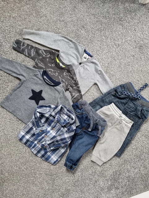 Pacchetto jeans denim bambini Zara Next 3-6 mesi camicia top leggings o