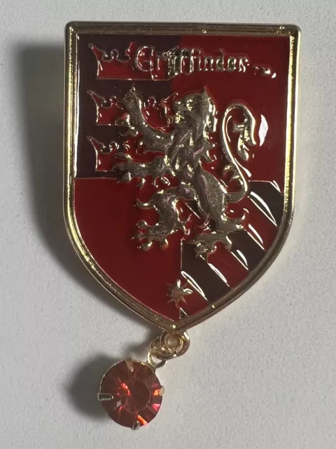 Gryffindor House Enamel Badge NEW GIFT Harry Potter Hogwarts Gem Dangle Book Red