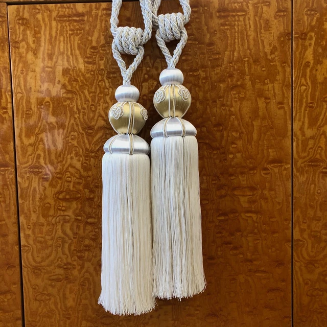 Curtain Tie Back Long French Tassel Hand Made Hold Back for Decor Rope Tie Back