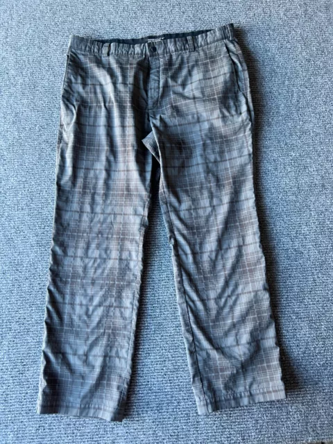 Nike Golf Pants Mens 40x32 Grey Performance Stretch Golfing Plaid Dri Fit