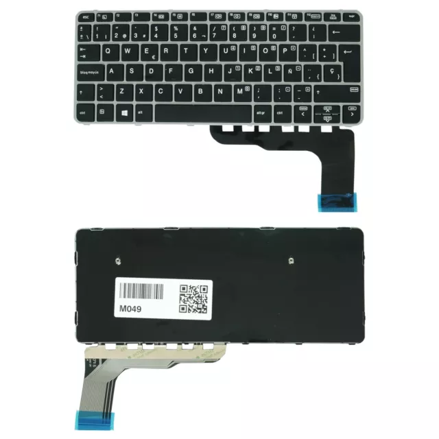 Teclado Español para Portátil HP Elitebook 820 G3 820 G4 Plata NO POINTSTICK