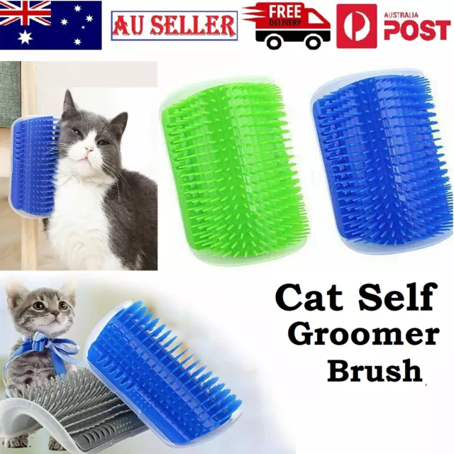 NewCat Brush Pet Self Groomer Wall Corner Grooming Massage Scratcher Comb Kitten