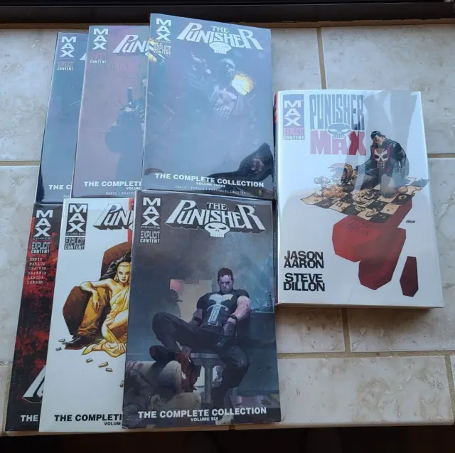 Punisher MAX Complete Collection Vol 1-7 1 2 3 4 5 6 7 Garth Ennis COMPLETE SET