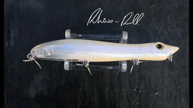 Sea Bass Pike Zander Patchinko Style 125mm 17.8g Surface Lure Ivory Spurt Hole