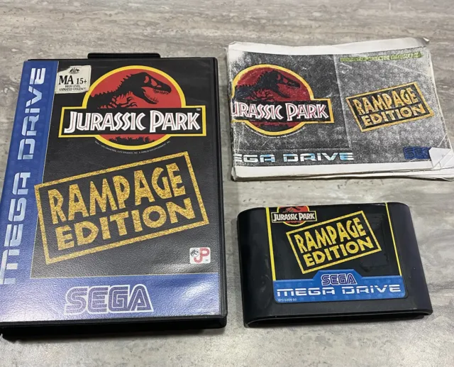 Jurassic Park Rampage Edition, Sega Mega Drive, PAL, Paper Reprint Manual
