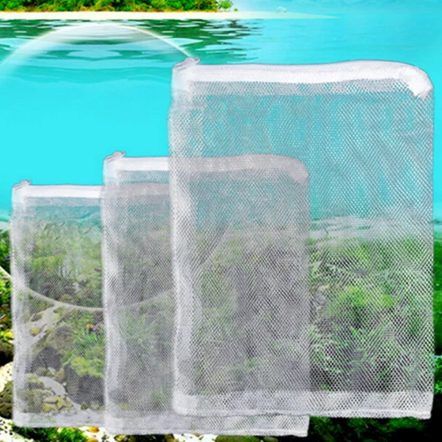 5pcs Aquarium Fish Tank Filter Supplies Media Zip Net Bag Nylon Mesh