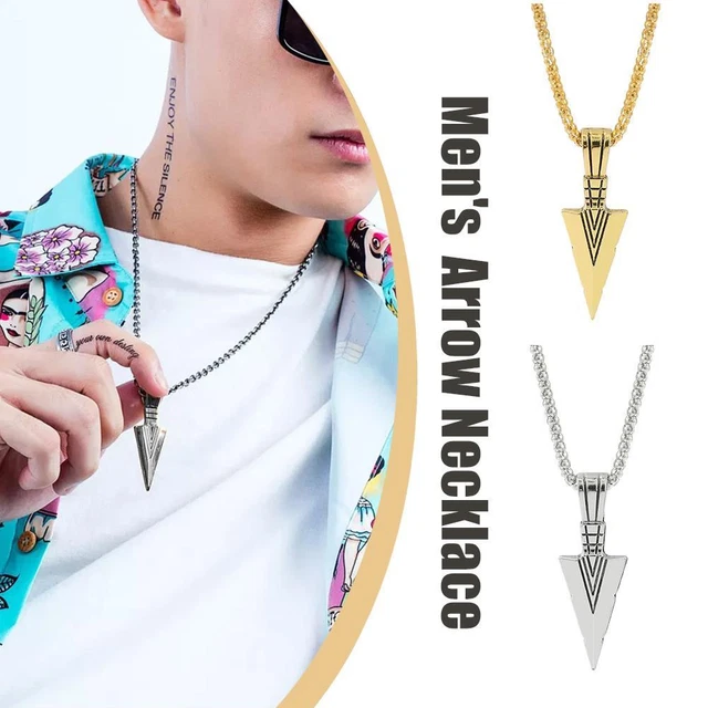 Men's Jewelry Gold Silver Color Arrow Head Pendant Gift 1X Jewelry US