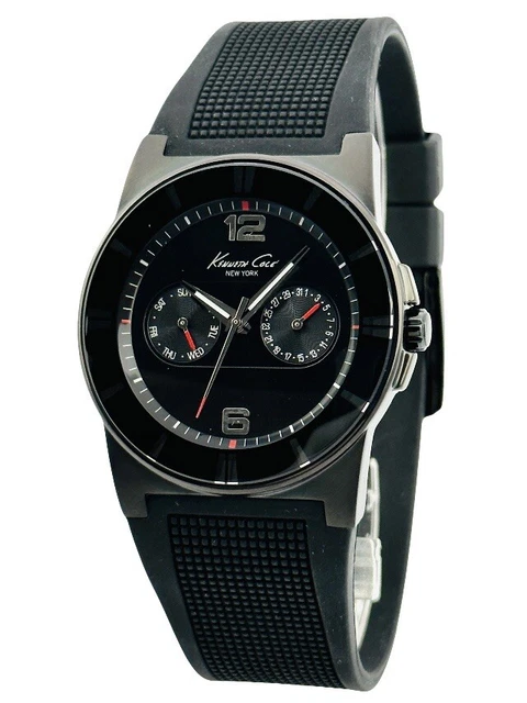 KENNETH COLE NEW York Men s KC1428 Multi Function Black Polyurethane Strap Watch 265.00 PicClick CA
