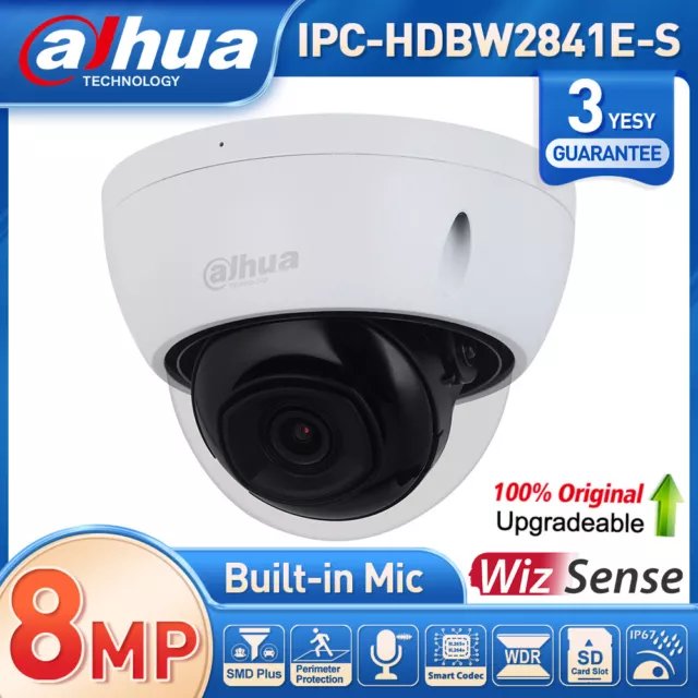 Dahua wizsense 4K 8MP Starlight IP Camera IPC-HDBW2841E-S POE Night mic IR IP67