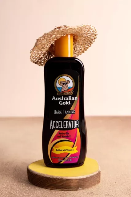 Australian Gold Dark Tanning Accelerator 250ml Sunbed  Lotion  +gift free ❤️