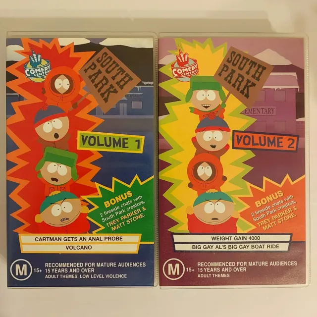 SOUTH PARK : Volumes 1 + 2 VHS 1998 Video Tapes PAL R4 - Comedy Central ...
