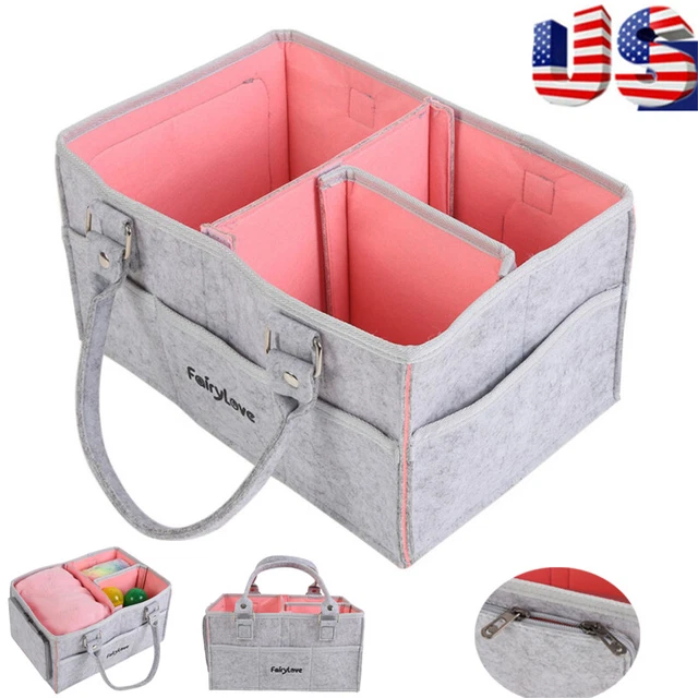 Large Diaper Bag Caddy Diaper Organizer Car Travel & Nursery Organizer Protable