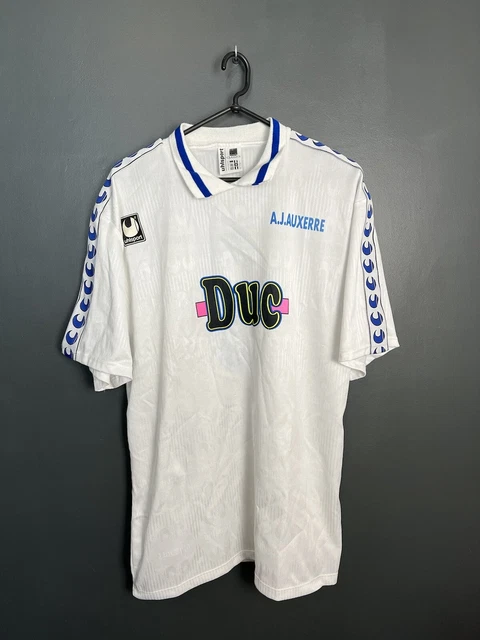 Maillot Auxerre Vintage 1993/94 - Match Porté Domicile #9 - Taille XL Adulte - Uhlsport