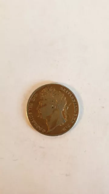 Rare 1825 George IV Silver Sixpence