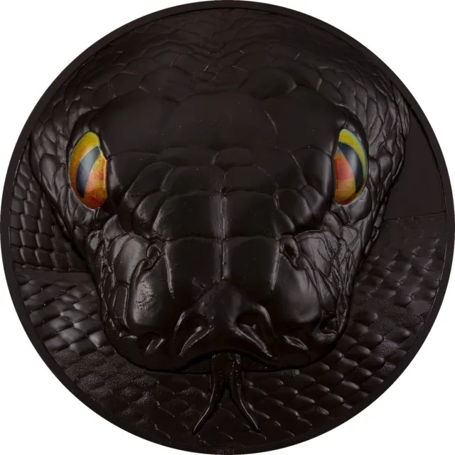 "Hunters by Night - Python" 2023 Silber Obsidian Black Kilo Edition 50 $ Palau