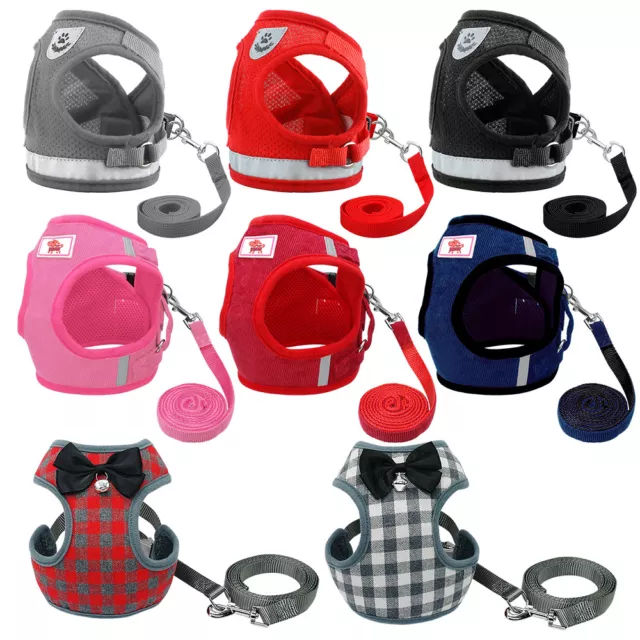 Escape Proof Cat Walking Jacket Harness Leash Small Dog Pet Puppy Vest Clothes