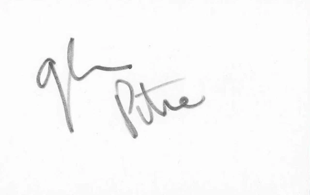 Glen Pitre Signed Index Card  * Director * Belizaire the Cajun