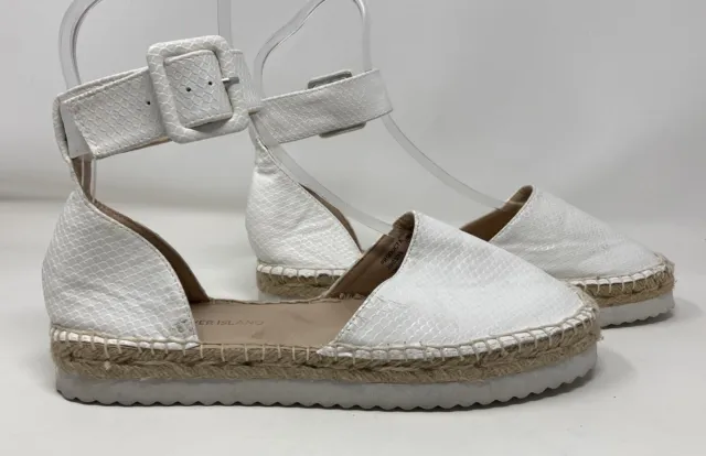 River Island size 6 (39) white strappy espadrilles flat summer sandals