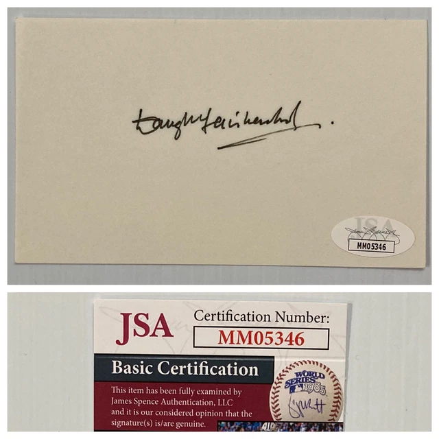 Actor Douglas Fairbanks Jr Signed Autograph 3x5 Index Card - JSA - FREE S&H!
