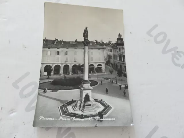 Cartolina Epoca PIACENZA piazza duomo La Modonnina Viaggiata 1958