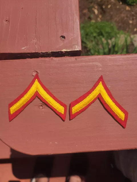 Original set of WW2 USMC WR Marine Corps Women's PFC Chevron Original set of WW2 USMC WR Marine Corps Women's PFC Chevron