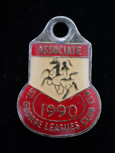 St George Leagues Club Dragons associate member badge 1990