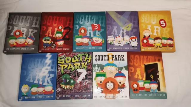 South Park Southpark Die komplette Season Staffel 1 - 9 - 27 DVDs Top Zustand ✅