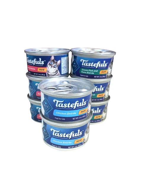 Paté Azul Búfalo Sabors Nuevo Latas Selladas Pescado Pollo y Salmón Nuevo