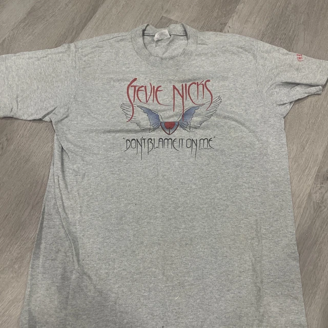 Stevie Nicks Vintage 1991 Don't Blame It On Me Tour L T-Shirt Gray