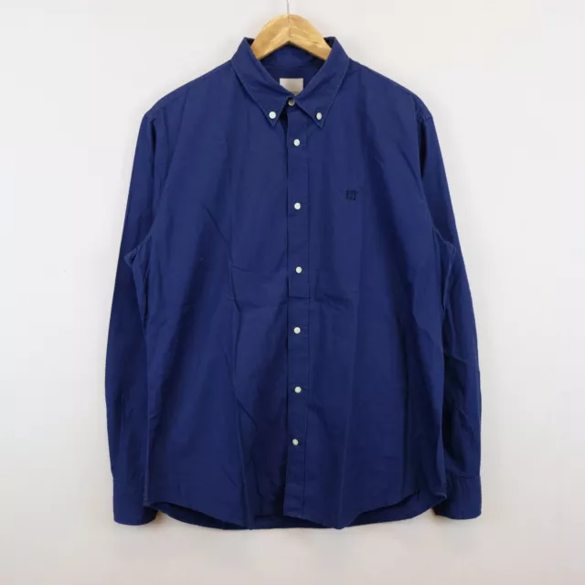 Camicia Henry Cotton Uomo Taglia 43 Cotone Comodo Logo Maniche Lunghe Pratico