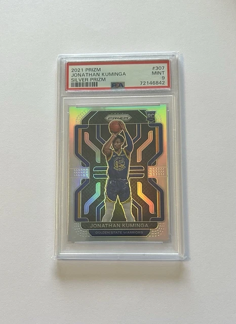 JONATHAN KUMINGA 21-22 Prizm Silver Rookie Card PSA 9 Golden State