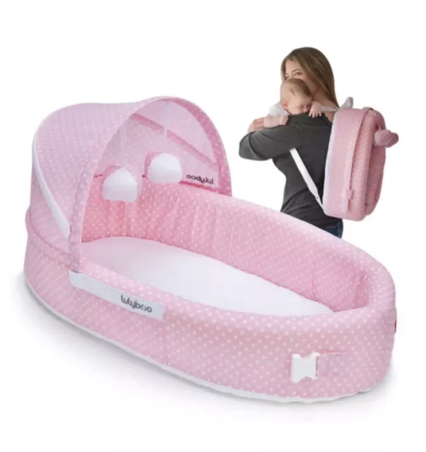 Lulyboo Bassinet To-Go Pink Polka Dots