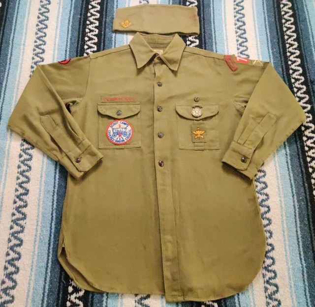 VTG 50S EXPLORER BSA Boy Scout Eagle Scouts Uniform Omaha 75 Size M