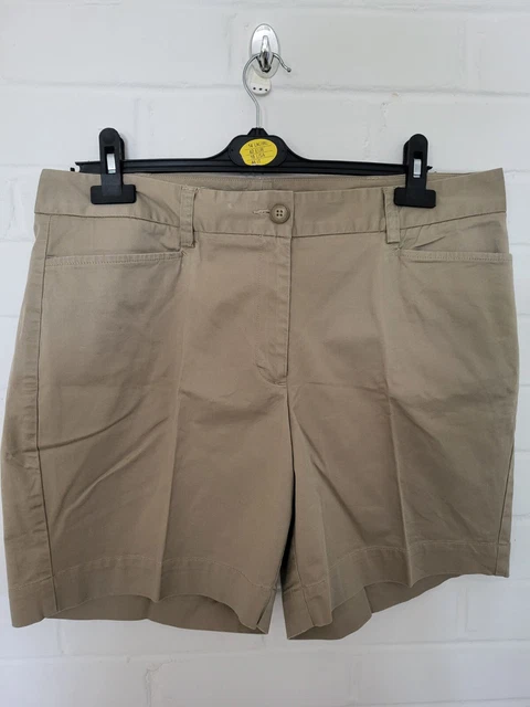 LANDS END WOMENS Chino Shorts UK 14 16 Beige D 9.99 PicClick UK