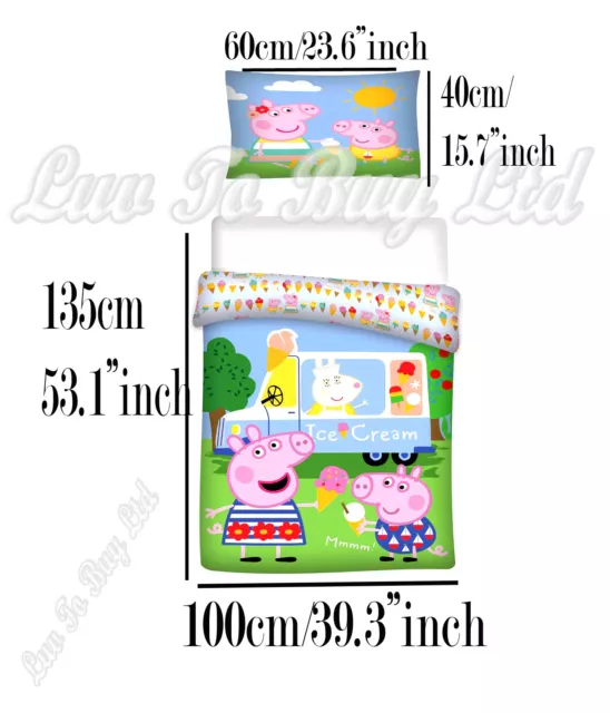 Kids Duvet Peppa Pig,TODDLER Bed Duvet Cover Set,Official Licensed 2