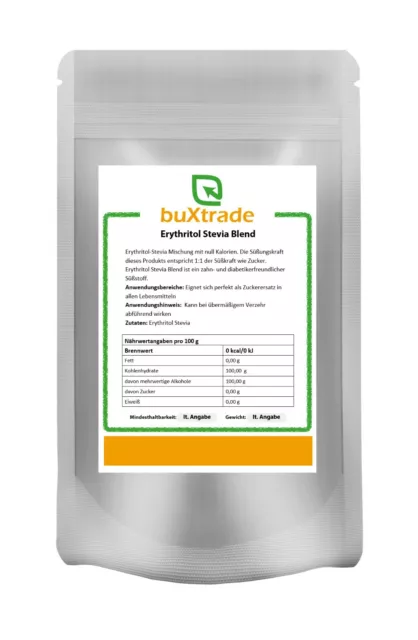 2,5 kg / 2500g | Erythritol + Stevia Mischung | Erythrit | Buxtrade | GMO frei