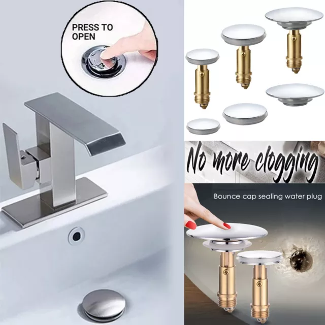 Plug Wash Basin Bounce Drain Filter Size Sink Drain Stopper Push Up and Down