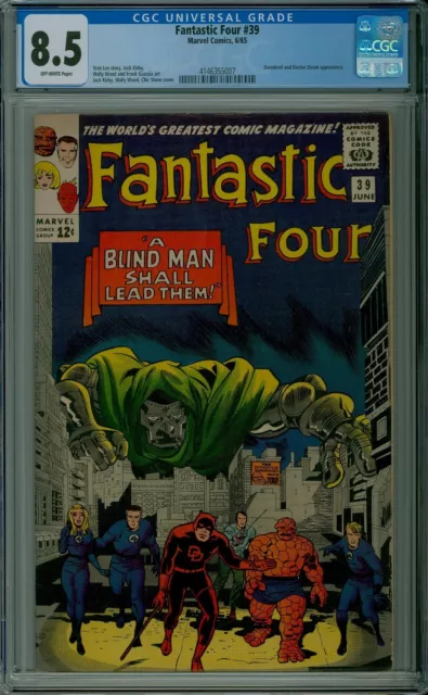 Fantastic Four #39 CGC 8.5 VF+ very fine DOCTOR DOOM DAREDEVIL Marvel 4146355007
