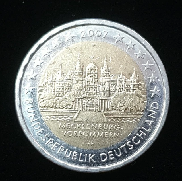 2 Euro Münze Mecklenburg Vorpommern 2007 F 2 EURO GEDENKMÜNZE Deutschland 2007 F Mecklenburg-Vorpommern Schweriner
