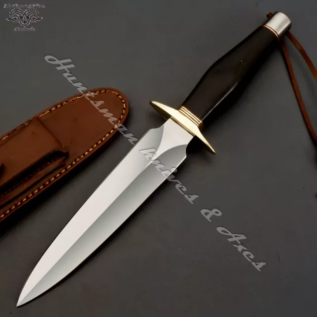 Custom Made Hand Forged 5160 Spring Steel Randall Dagger Replica W/Micarta Grip 3