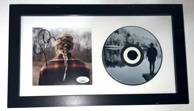 Taylor Swift REAL hand SIGNED Evermore Framed CD Display JSA COA Autographed