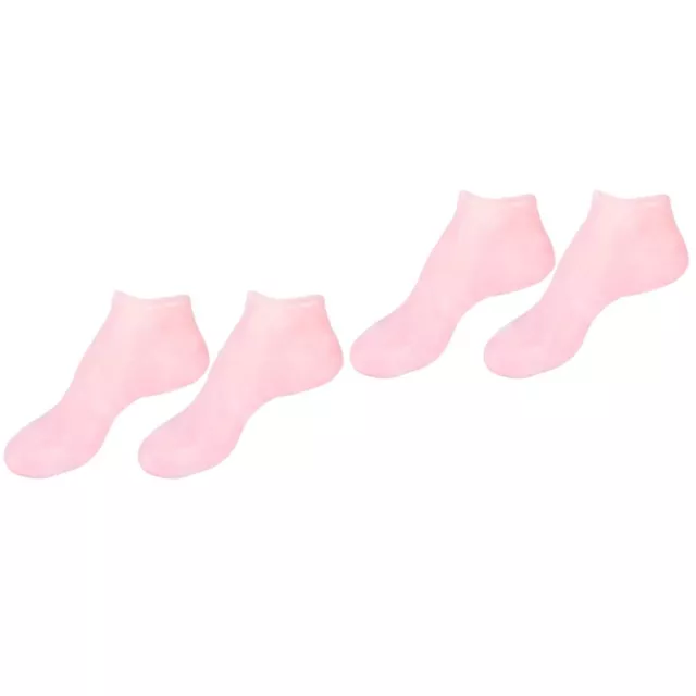 2 Pairs Pink Sebs Sock Miss Protective Feet Socks Foot Moisturizing