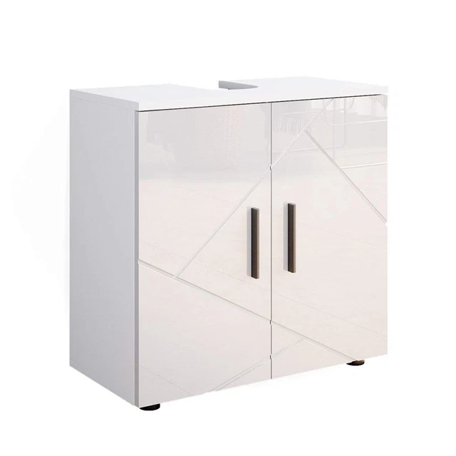 Meuble sous-lavabo Perry en anthracite/blanc | OK-living