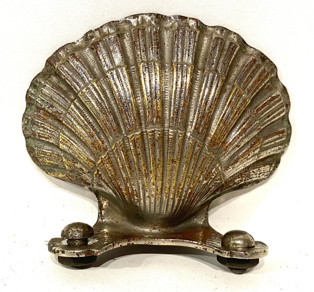 Broche Laiton Début 1900 Colombe Et Nid Coquille St Jacques - SUPERBE Pièce Vintage Et Décorative
