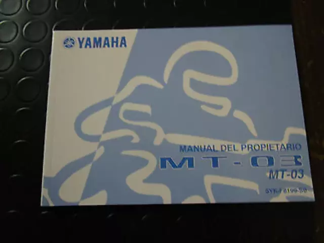 Manuale D'uso E Manutenzione Originale Yamaha In Lingua Spagnola Per Mt-03