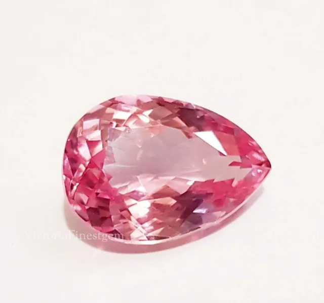 12.40 Ct Morganite rose impeccable poire en vrac pierre précieuse taillée...